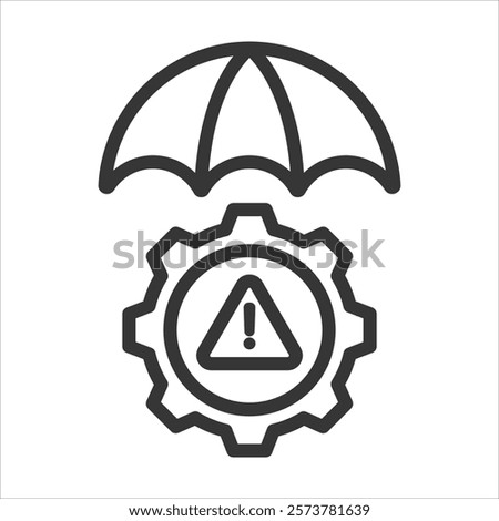Risk Mitigation Outline Icon Vector Illustration