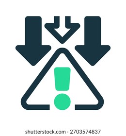 Icono de línea de Plan de mitigación de riesgos, símbolo de contorno para la reducción de amenazas, protección del negocio, control de riesgos, estrategia de estabilidad y acción preventiva. Icono de signo de Vector.
