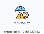 Risk Mitigation Vector Icon Or Logo Illustration