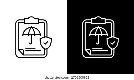 Risk Mitigation White Icon Set Design