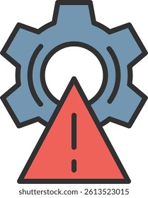 Risk Outline Filled Style Icon