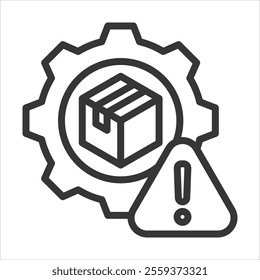 Risk Outline Icon Vector Illustration