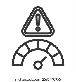 Risk Outline Icon Vector Illustration