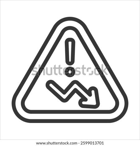 Risk Outline Icon Vector Illustration
