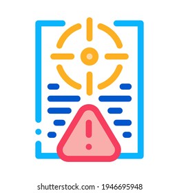 Symbol für Risikopolitik, Vektorgrafik. Risikokennzeichen. einzelne Symbolillustration