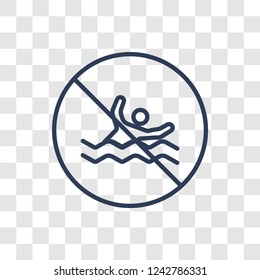 risk pool icon. Trendy linear risk pool logo concept on transparent background from Insurance collection