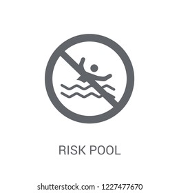 risk pool icon. Trendy risk pool logo concept on white background from Insurance collection. Suitable for use on web apps, mobile apps and print media.