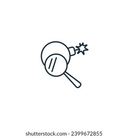 Icono de predicción de riesgo. Signo monocromo simple de la colección de administración de operaciones. Icono de predicción de riesgos para logotipo, plantillas, diseño web e infografías.