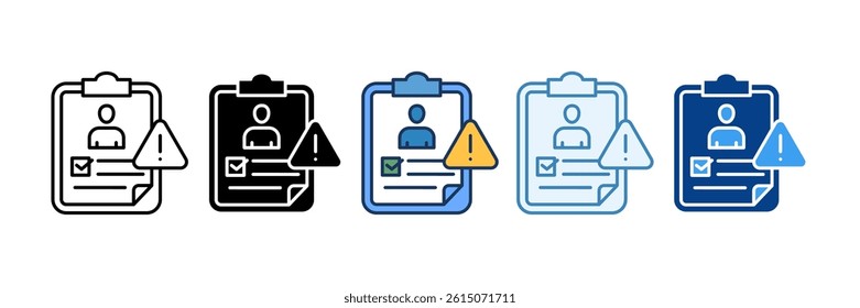 Risk Profile Icon Set Multiple Style Collection