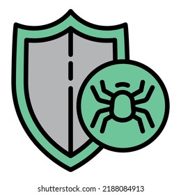 Risk protect icon outline vector. Cyber attack. Crime digital