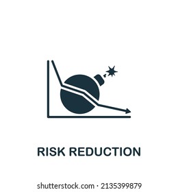 Risk Reduction icon. Monochrome simple icon for templates, web design and infographics