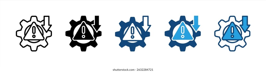 Risk Reduction Strategies icon sheet multiple style collection