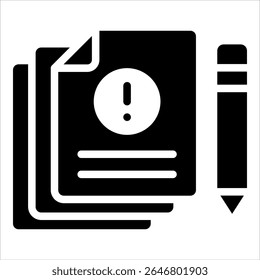 Elemento De Ícone Do Relatório De Riscos Para Design