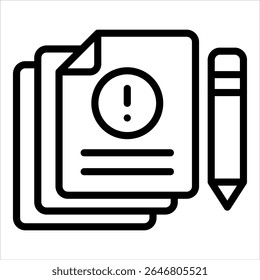 Elemento De Icono De Informe De Riesgo Para Diseño