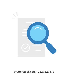 risk research icon for audit control. simple cartoon trend modern assess logotype graphic art design element isolated on white. concept of fraud quest by auditor and contract review by consultant