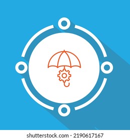 Risk Response and Mitigation icon vector design