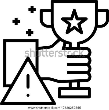 Risk Reward Icon Line Vector Illustration