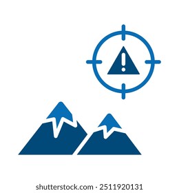Risk Ridge icon line vector illustration