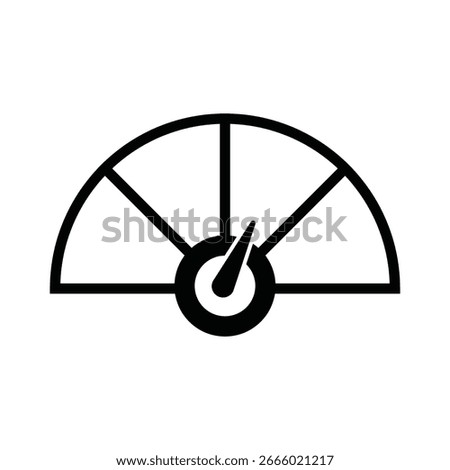 Risk or Satisfaction Meter. Gauge showing low to high