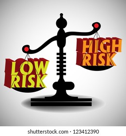 Risk scale isolated on an empty background