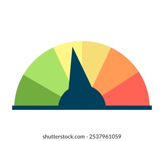 Escala de riesgo. Ilustración plana de color simple de Vector.