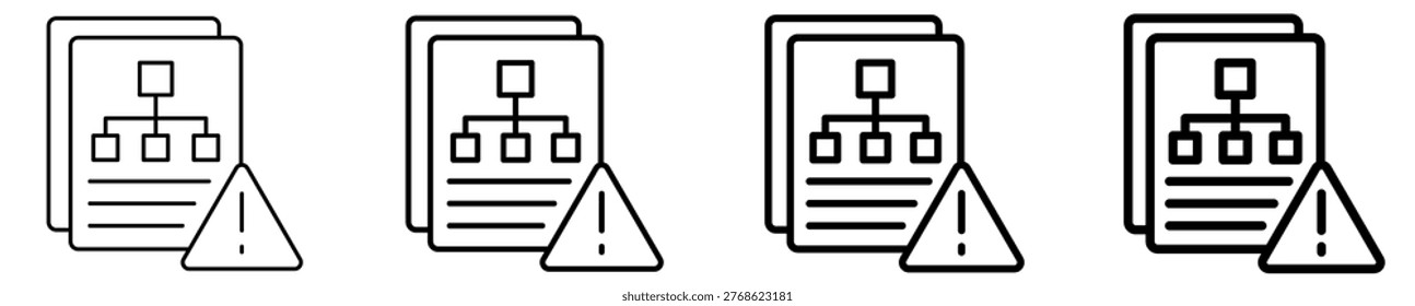 Risk Scenario Modeling Icon Set Different Style Collection