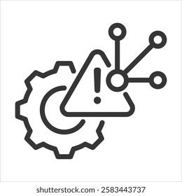 Risk Sharing Outline Icon Vector Illustration