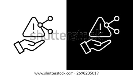 Risk Sharing White Icon Set Design