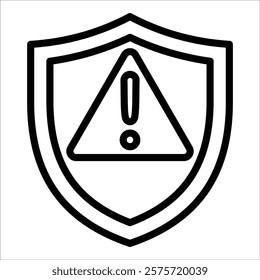 Risk Shield Icon Element For Design
