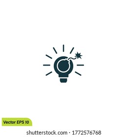 símbolo de ilustración de la solución de riesgo elemento de diseño simple plantilla de logotipo