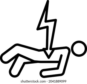 Risk Of Static Shocks Icon , Vector Illustration