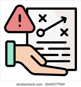 Elemento de icono de estrategia de riesgo para diseño