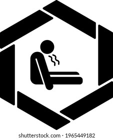 Risk of Suffocation Concept, Strangulation Vector Icon Design, yellow triangle warning signs, Safety Label and Hazard symbol on white background, Caution or Notice signage stock illustration