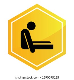 Risk of Suffocation Warning Vector Icon Sign