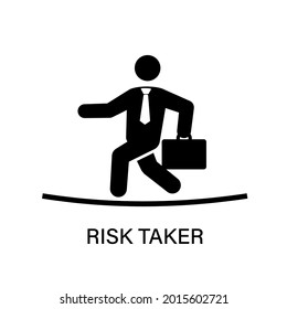 Risk taker icon. Clipart image isolated on white background.