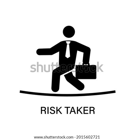 Risk taker icon. Clipart image isolated on white background.