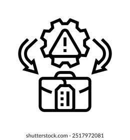 risk taking modern business line icon vector. risk taking modern business sign. isolated contour symbol black illustration