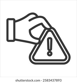 Risk Taking Outline Icon Vector Illustration