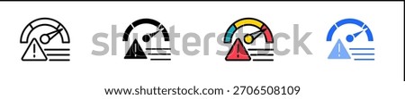Risk Tolerance Levels Icon Set Multiple Style Collection