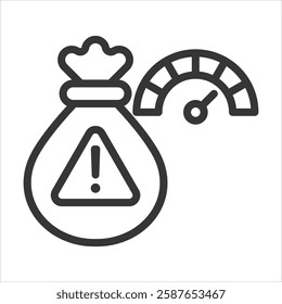 Risk Tolerance Outline Icon Vector Illustration