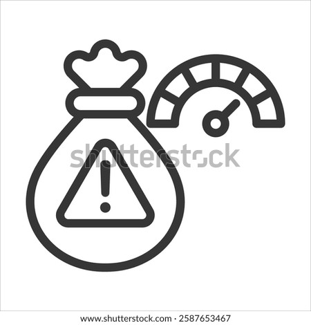 Risk Tolerance Outline Icon Vector Illustration