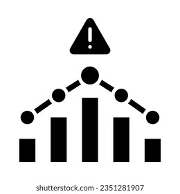 Icono De Glifo Vector De Riesgo Para Uso Personal Y Comercial.
