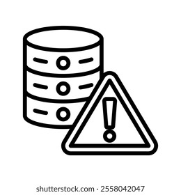 Risk Vector Lineal Icon on white background.