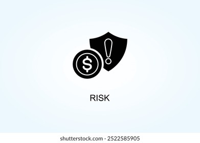 Risk vector or logo sign symbol illustration