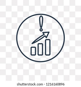 Risk vector outline icon isolated on transparent background, high quality linear Risk transparency concept can be used web and mobile