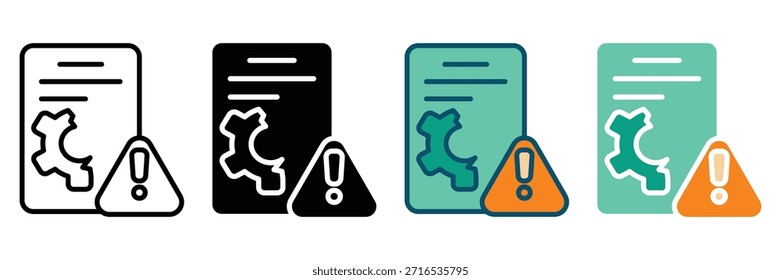coleção de vários estilos de ícone da web risk