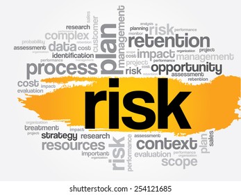 RISK word cloud, business concept