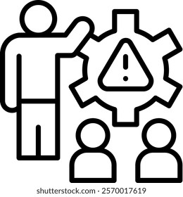Risks Icon Line Vector Illustration