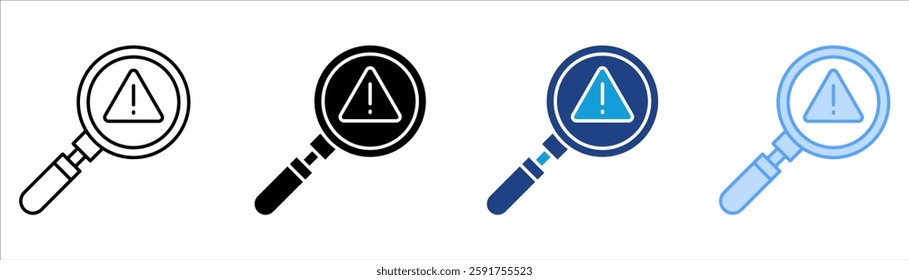 Risks Icon Set Multiple Style Collection