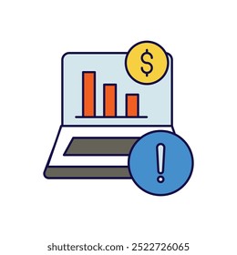 ícone riscos com fundo branco vetor stock ilustração